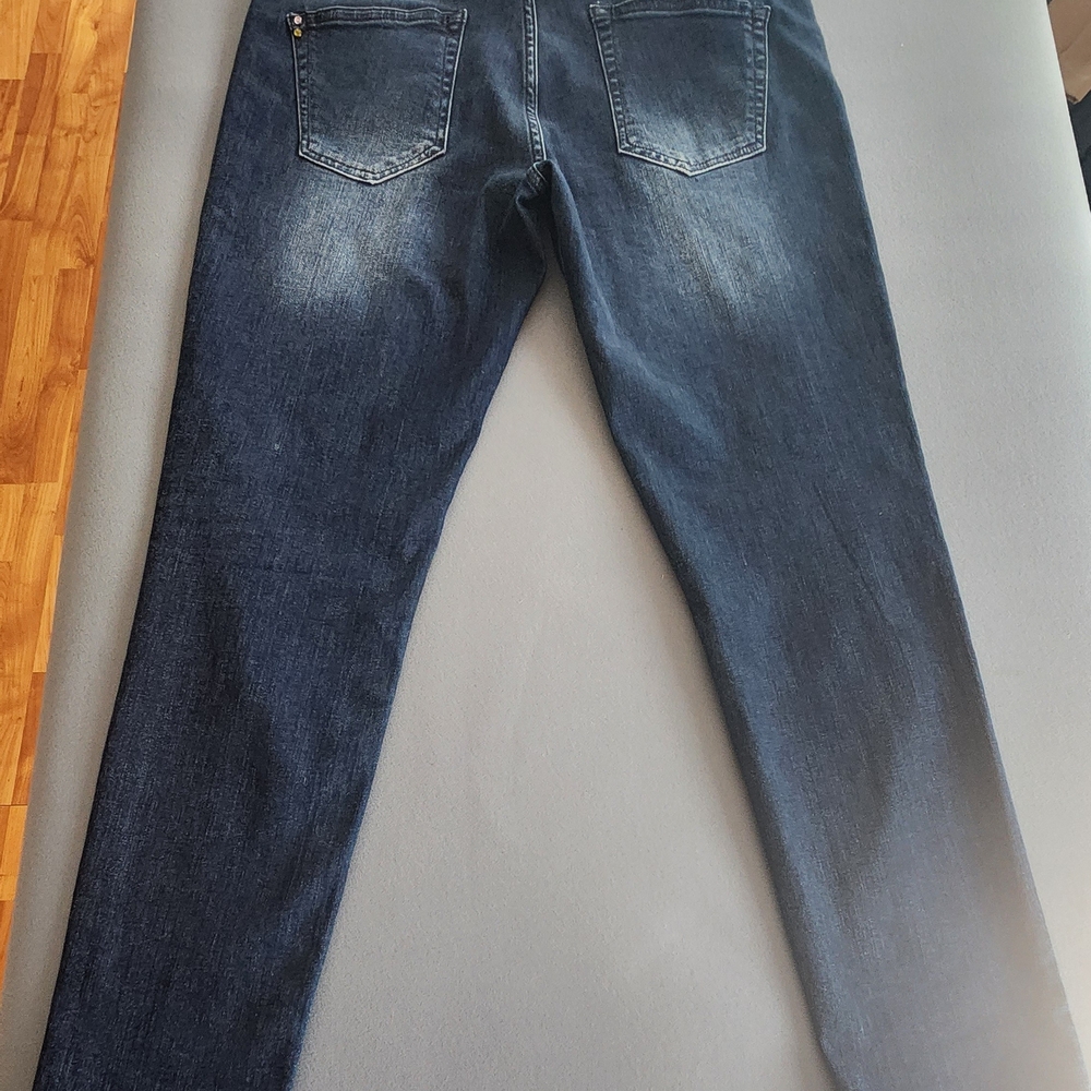 Desigual Exotic Jeans Floral Art Dark Wash Denim Size 34 - Picture 2 of 6
